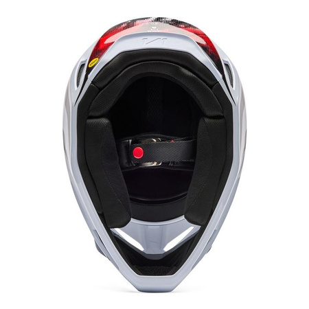 Kask cross FOX V1 KAIROS WHITE/FLUO RED biały czerwony fluo