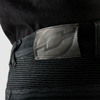 Jeansy motocyklowe OZONE FASTER TAPERED FIT BLACK czarny