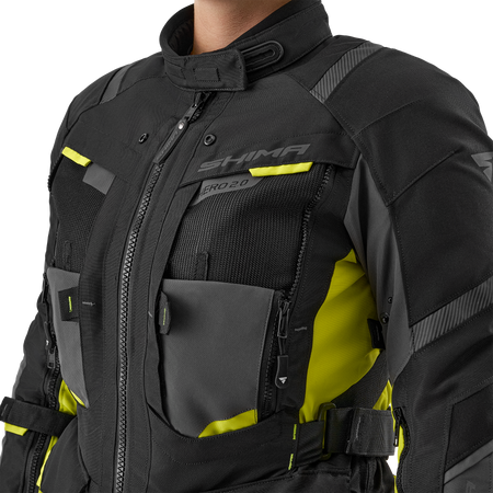 Kurtka tekstylna damska SHIMA HERO 2.0 LADY FLUO czarny szary żółty fluo