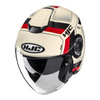 Kask otwarty HJC I40N VELU BEIGE/RED beżowy czerwony