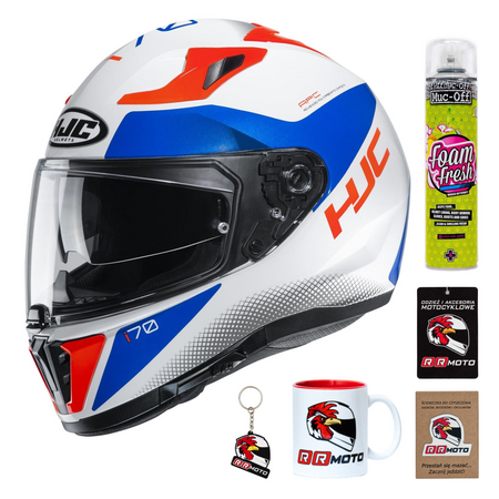 Kask integralny HJC I70 TAS WHITE/BLUE/RED biały niebieski czerwony