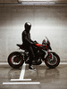 Jeansy motocyklowe BROGER FLORIDA WASHED BLACK czarny