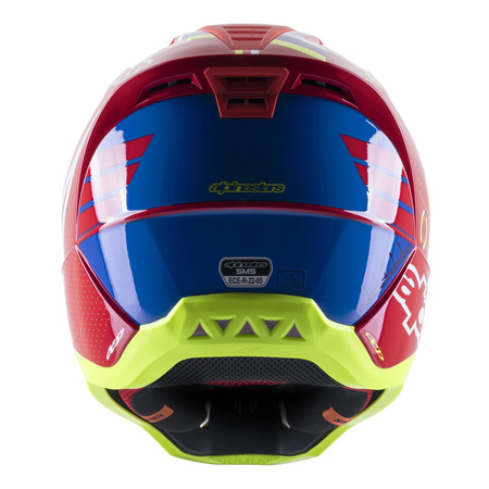Kask cross ALPINESTARS S-M5 ACTION BRIGHT RED/WHITE/FLUO YELLOW czerwony biały żółty fluo niebieski