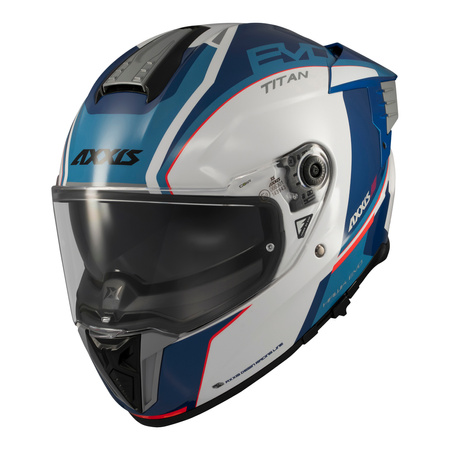 Kask integralny AXXIS HAWK EVO SV TITAN A7 GLOSS BLUE niebieski biały