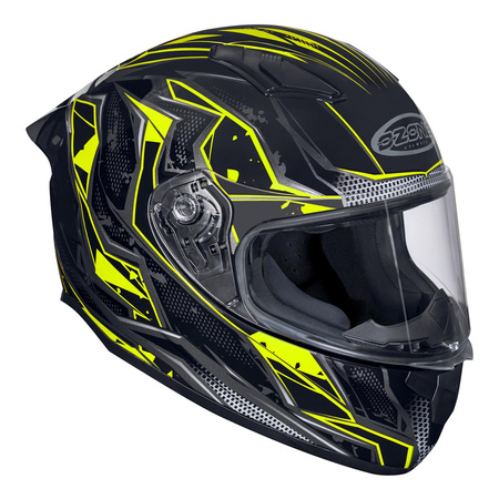 Kask integralny OZONE SPRINT BLACK/GREY/FLO YELLOW szary żółty fluo czarny