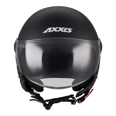 Kask otwarty AXXIS SQUARE S SOLID A1 MATT BLACK czarny mat