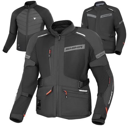 Kurtka tekstylna SHIMA ALPHA BLACK czarny
