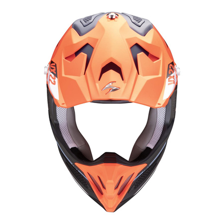 Kask cross SCORPION VX 22 AIR BETA BLUE/ORANGE niebieski pomarańczowy