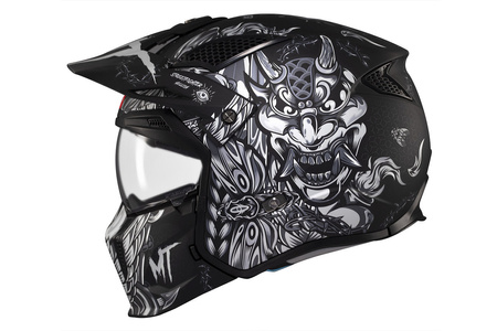 Kask otwarty MT STREETFIGHTER SV S HELLISH MATT BLACK/GREY czarny szary