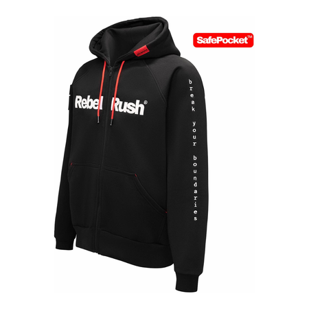 Bluza REBELRUSH ZIP BLACK czarny