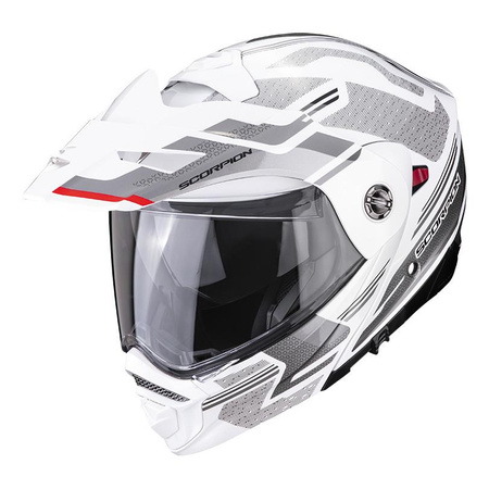 Kask szczękowy SCORPION ADX-2 CARRERA WHITE/SILVER biały srebrny