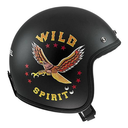 Kask otwarty AGV OLD-JACK OJ3 BLACK/YELLOW/RED czarny żółty czerwony brązowy