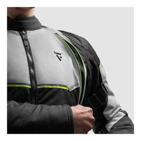 Kurtka tekstylna REBELHORN SWIFT LIGHT GREY/FLUO YELLOW szary żółty fluo