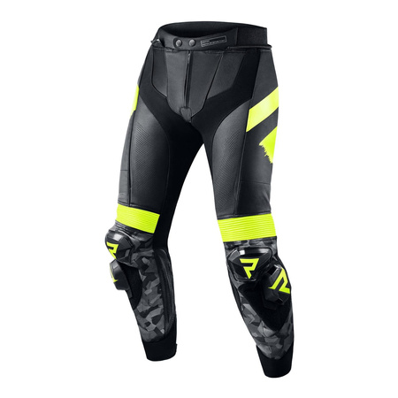 Kombinezon dwuczęściowy REBELHORN REBEL BLACK/FLO YELLOW czarny żółty fluo szary