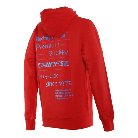 Bluza DAINESE PADDOCK HOODIE RED/BLUE czerwony niebieski