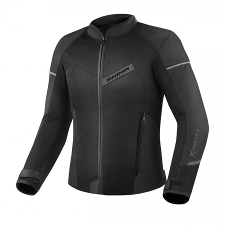 ZESTAW: Kurtka tekstylna SHIMA X-MESH 2.0 czarna + Kurtka przeciwdeszczowa SHIMA RAINSHELL szara