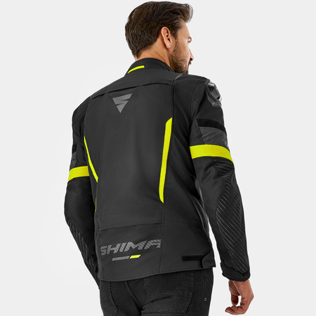 Kurtka tekstylna SHIMA SOLID 2.0 FLUO czarny żółty fluo
