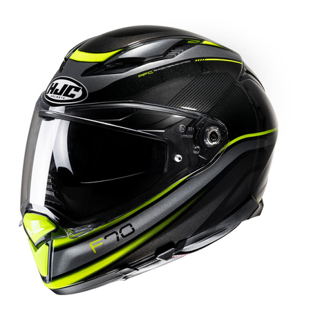 Kask integralny HJC F70 DIWEN BLACK/YELLOW czarny żółty fluo grafitowy