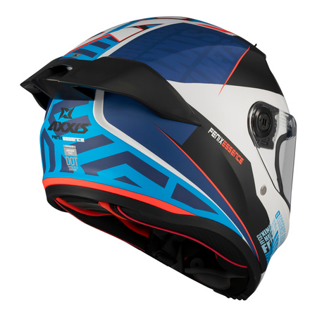Kask integralny AXXIS FENIX ESSENCE A7 GLOSS niebieski czerwony szary czarny