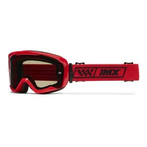 Gogle motocyklowe IMX ENDURANCE RACE RED GLOSS/RED SZYBA DARK SMOKE + CLEAR czerwony