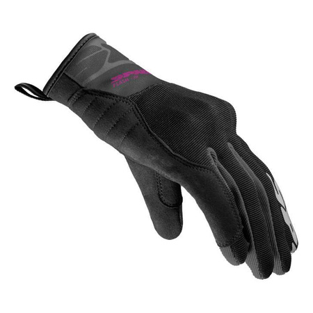 Rękawice miejskie damskie SPIDI FLASH-KP LADY BLACK/FUCHSIA czarny różowy szary