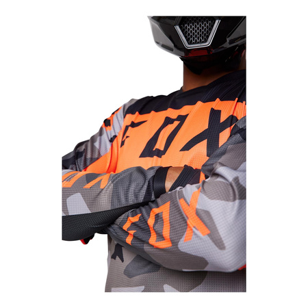 Bluza cross FOX 180 BNKR GREY CAMO szary pomarańczowy fluo