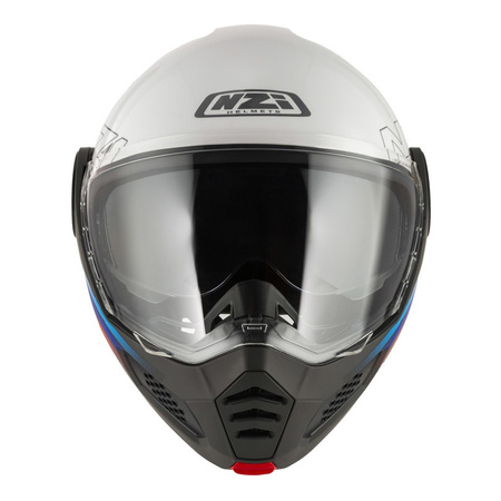 Kask szczękowy NZI MINIMOD WATSON WHITE BLACK POWER biały czarny