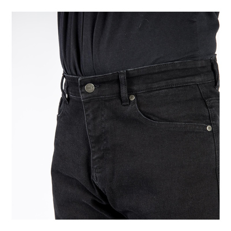 Jeansy motocyklowe OZONE STRIKER REGULAR BLACK czarny