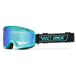 Gogle motocyklowe IMX ENDURANCE RACE TURQUOISE MATT/BLACK SZYBA IRIDIUM GREEN + CLEAR niebieski czarny