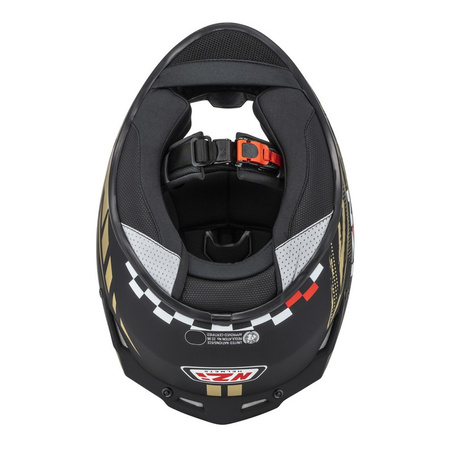 Kask integralny NZI TRENDY FLAG BLACK GOLD MATT czarny złoty