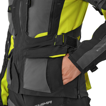 Kurtka tekstylna damska SHIMA HERO 2.0 LADY FLUO czarny szary żółty fluo