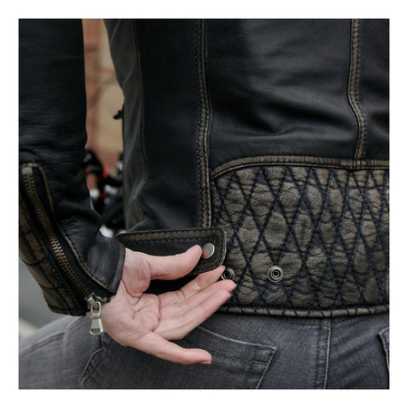Kurtka skórzana damska REBELHORN HUNTER PRO LADY VINTAGE BLACK czarny brązowy