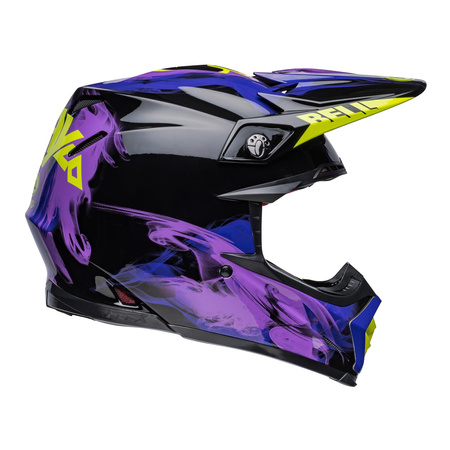 Kask cross BELL MOTO-9S FLEX SLAYCO BLACK/PURPLE czarny fioletowy żółty fluo niebieski