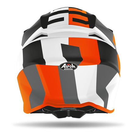 Kask cross Airoh TWIST 2.0 FRAME ORANGE MATT biały pomarańczowy szary czarny