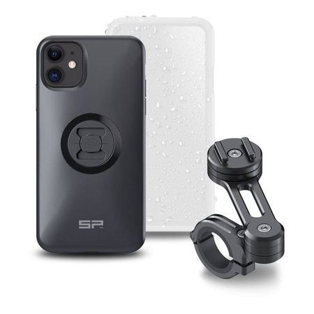 Zestaw do zamocowania telefonu SP CONNECT MOTO BUNDLE IPHONE 11/XR NA KIEROWNICĘ BLACK czarny