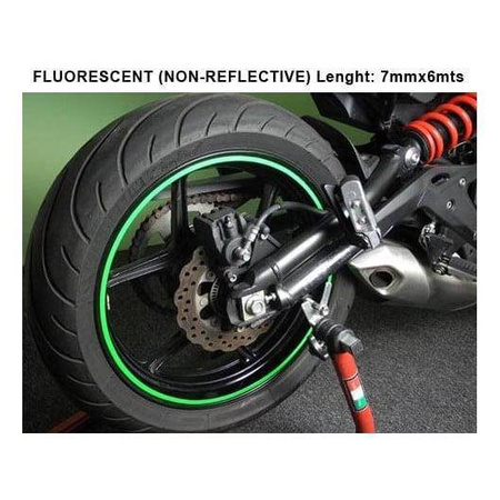 Taśma paski na rant felgi KEITI FLUORESCENT GREEN