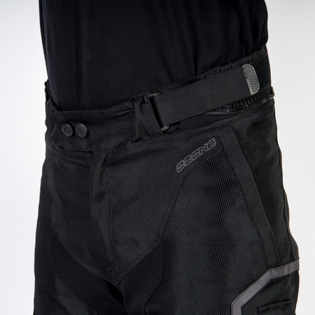 Spodnie tekstylne OZONE FLOW BLACK czarny