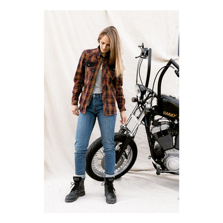 Koszula damska BROGER ALASKA CASUAL LADY CARAMEL brązowy czerwony czarny