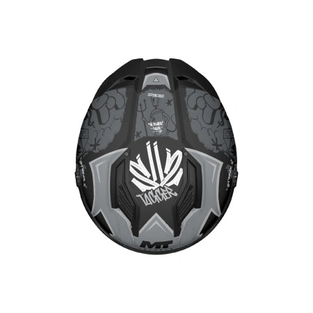 Kask integralny MT STINGER 2 TAGGER BLACK/GREY MATT czarny szary