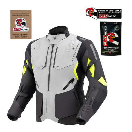 Kurtka tekstylna REBELHORN HIKER IV BLACK/GREY/FLUO YELLOW czarny szary żółty fluo