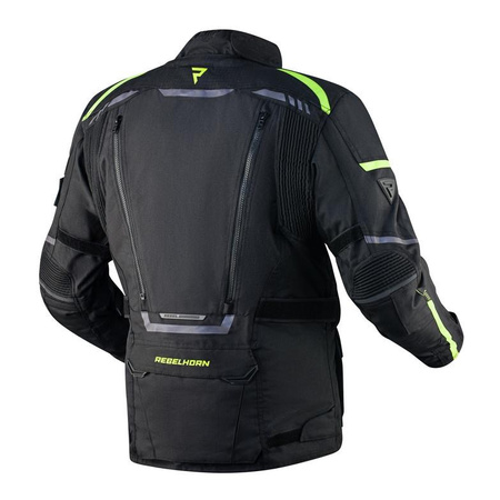 Kurtka tekstylna REBELHORN CUBBY IV BLACK/FLO YELLOW czarny żółty fluo