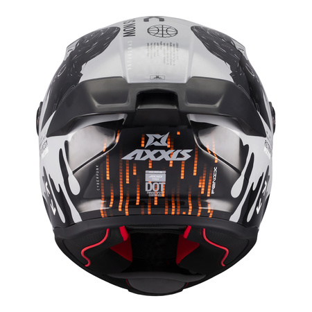 Kask integralny AXXIS FENIX CYBERPUNK C4 GLOSS szary czarny