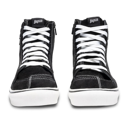 Trampki motocyklowe BROGER CALIFORNIA BLACK/WHITE czarny biały