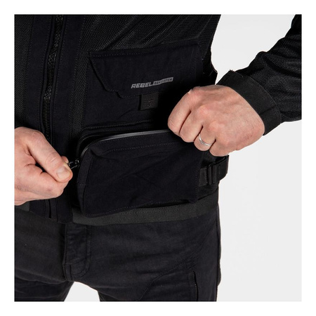 Kurtka tekstylna REBELHORN BRUTALE BLACK czarny