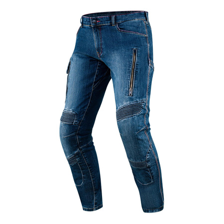 Jeansy motocyklowe REBELHORN VANDAL DENIM WASHED BLUE niebieski
