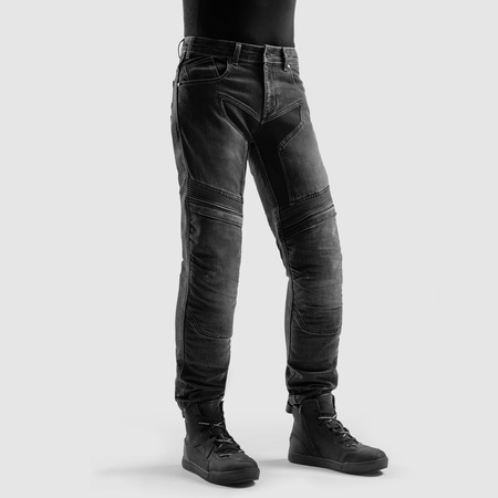 Jeansy motocyklowe REBELHORN EAGLE 4 REGULAR BLACK czarny