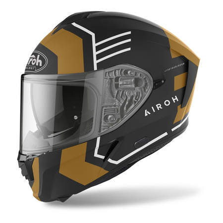 Kask integralny AIROH SPARK THRILL GOLD MATT czarny złoty biały