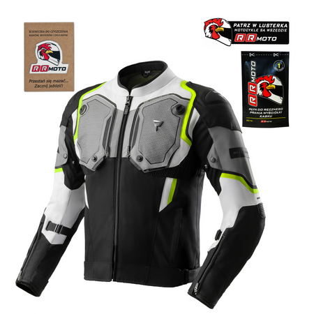 Kurtka tekstylna REBELHORN BORG II BLACK/GREY/FLUO YELLOW czarny szary żółty fluo