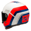 Kask integralny HJC V10 FQ20 RETRO WHITE/RED/BLUE biały czerwony niebieski