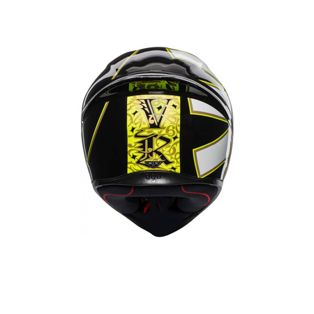 Kask integralny AGV K1 GOTHIC 46 czarny żółty biały